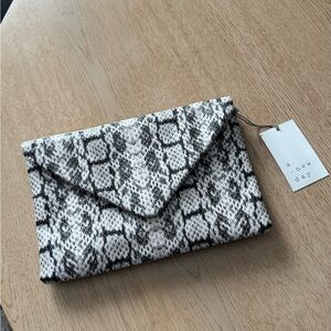 A New Day Snakeskin clutch/crossbody